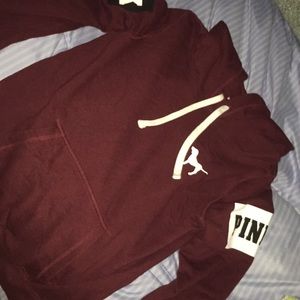 Maroon Victoria Secret Pink hoodie